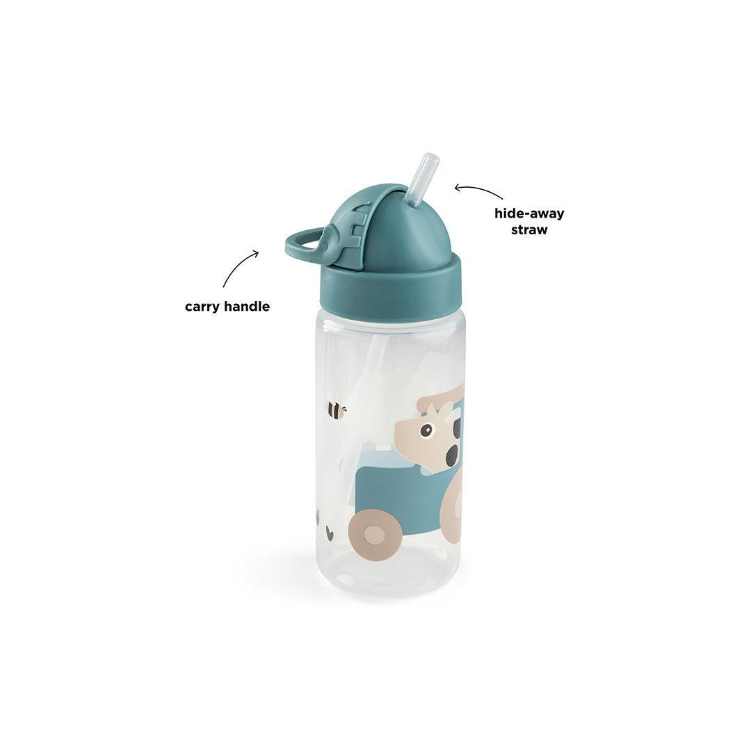 Done by Deer Straw Bottle - Tiny Farm Blue