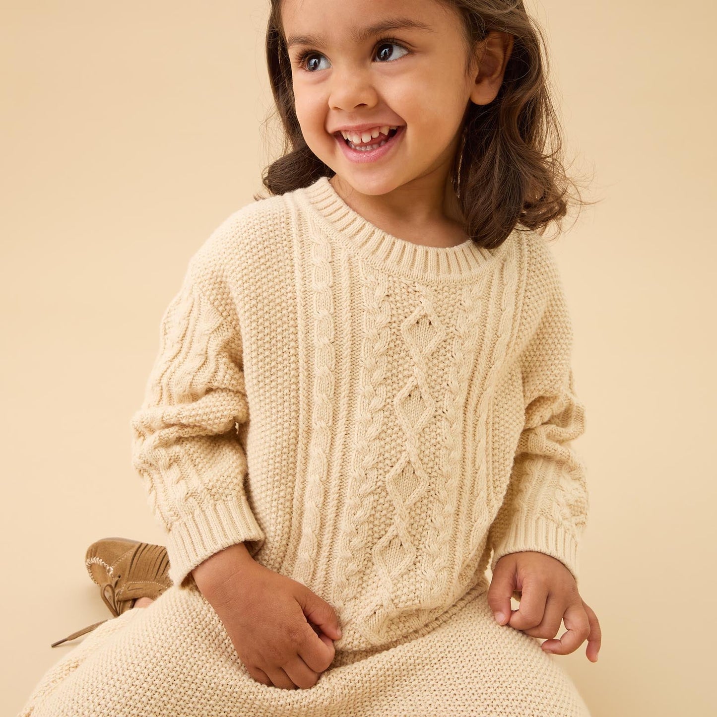 Chunky Cable Knit Jumper & Leggings Outfit