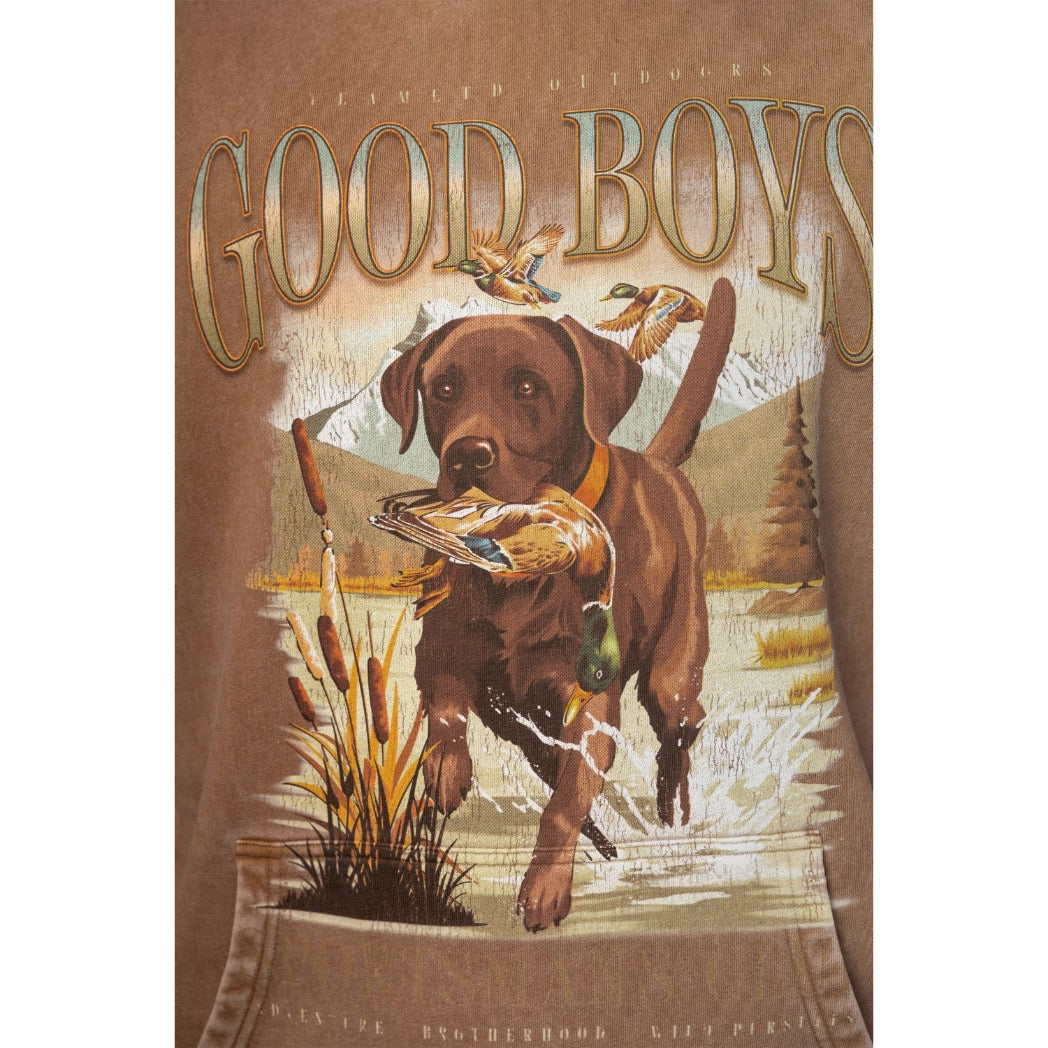 TEAMLTD - GOOD BOY HOODIE | Washed Brown