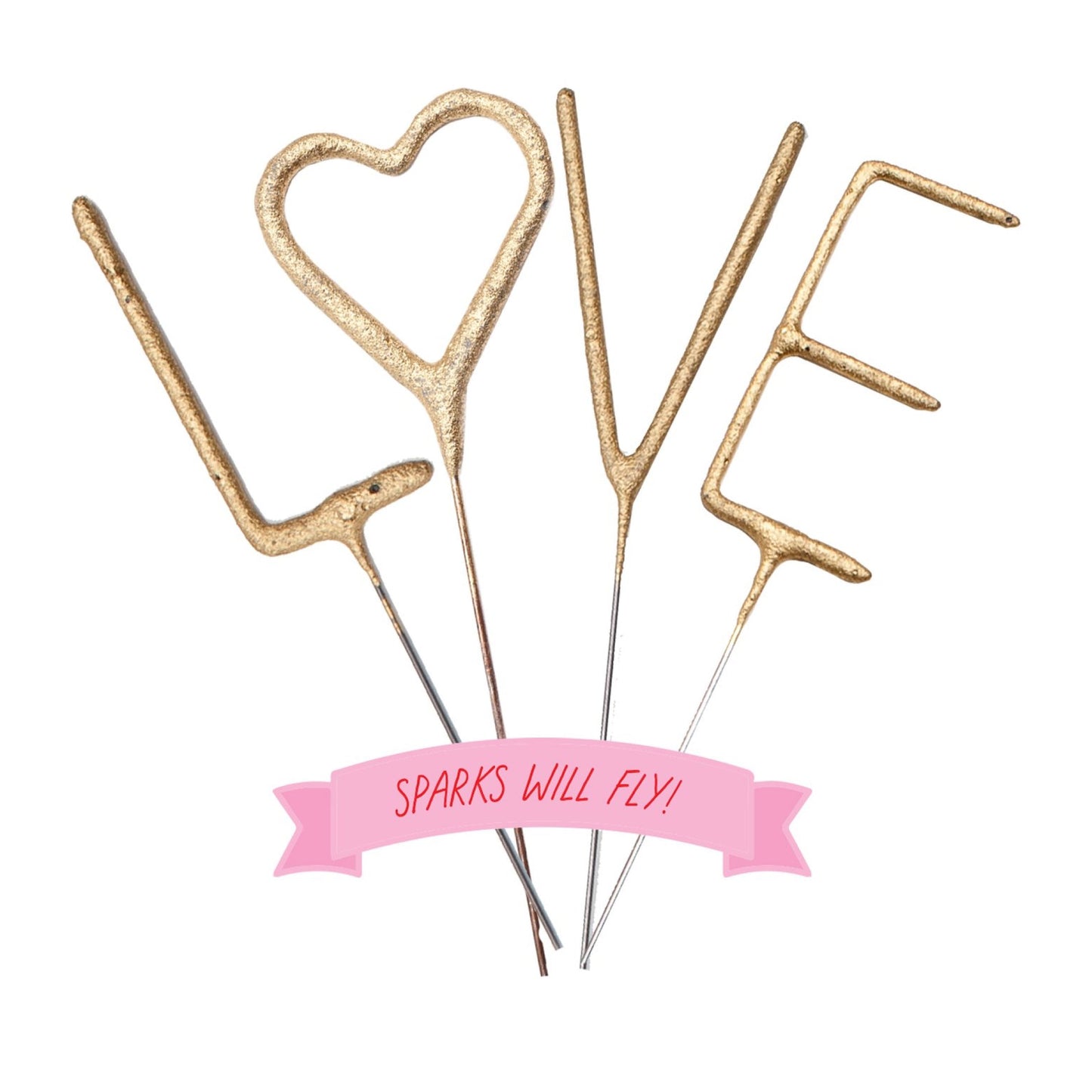 Sparkler Card Love 4''