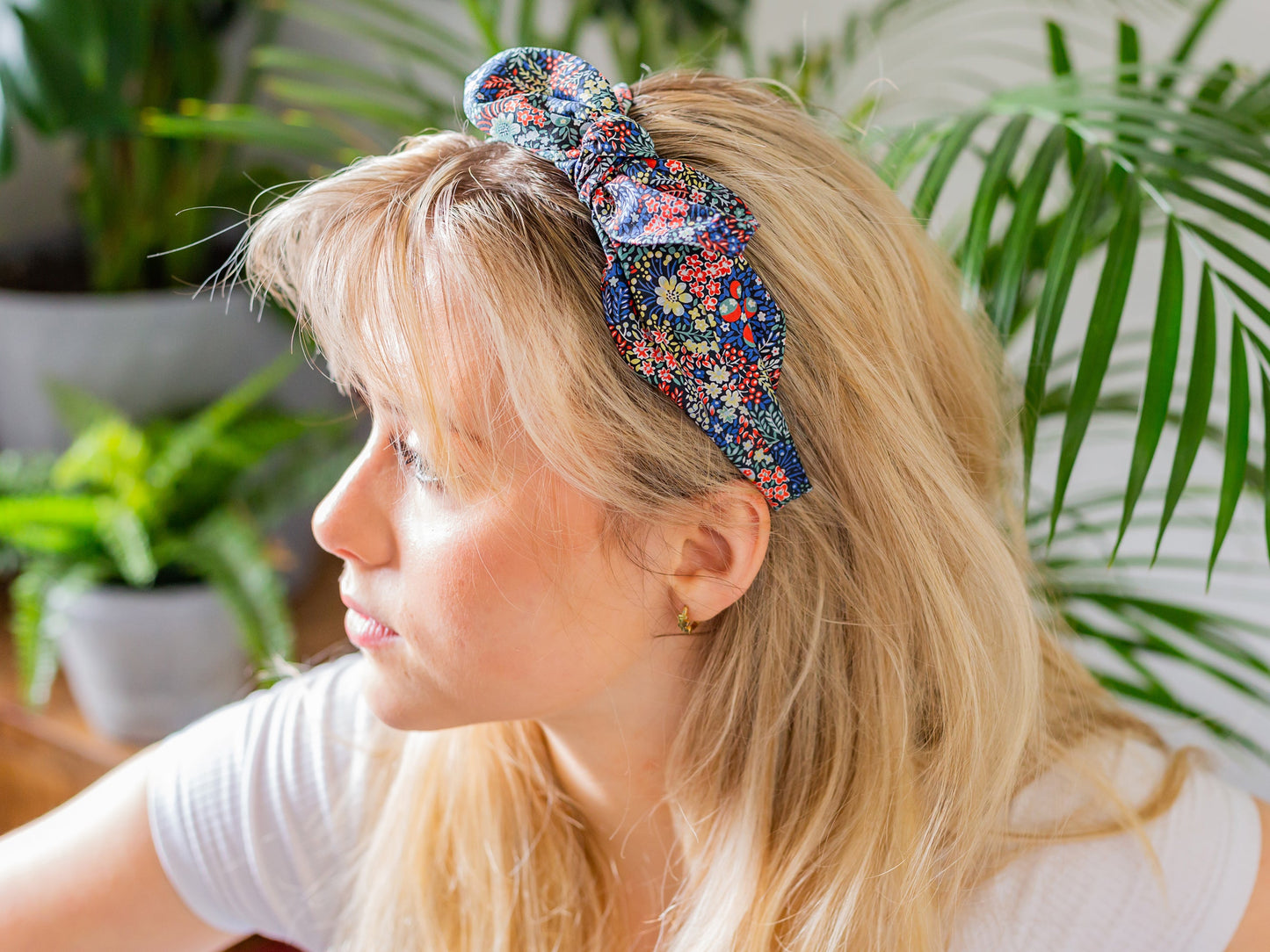 Side Bow Headband - Liberty Thorpe C Print