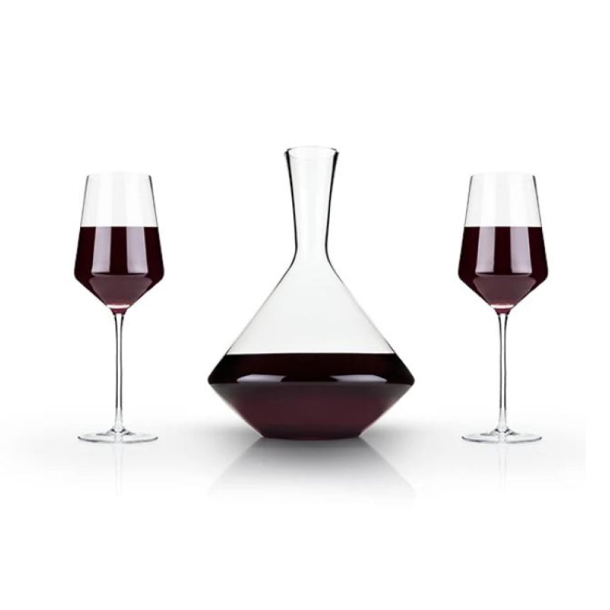 angled crystal bordeaux