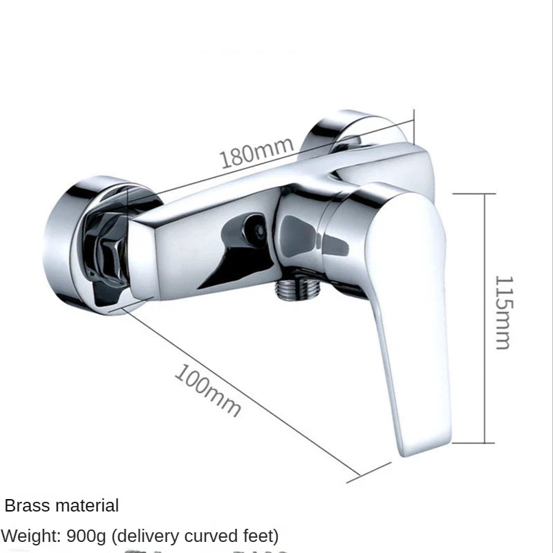 Brass Shower Faucet Mixer Valve Set with Shower Head and Hidden Switch for Bathroom Hot and Cold Water Tap Bath