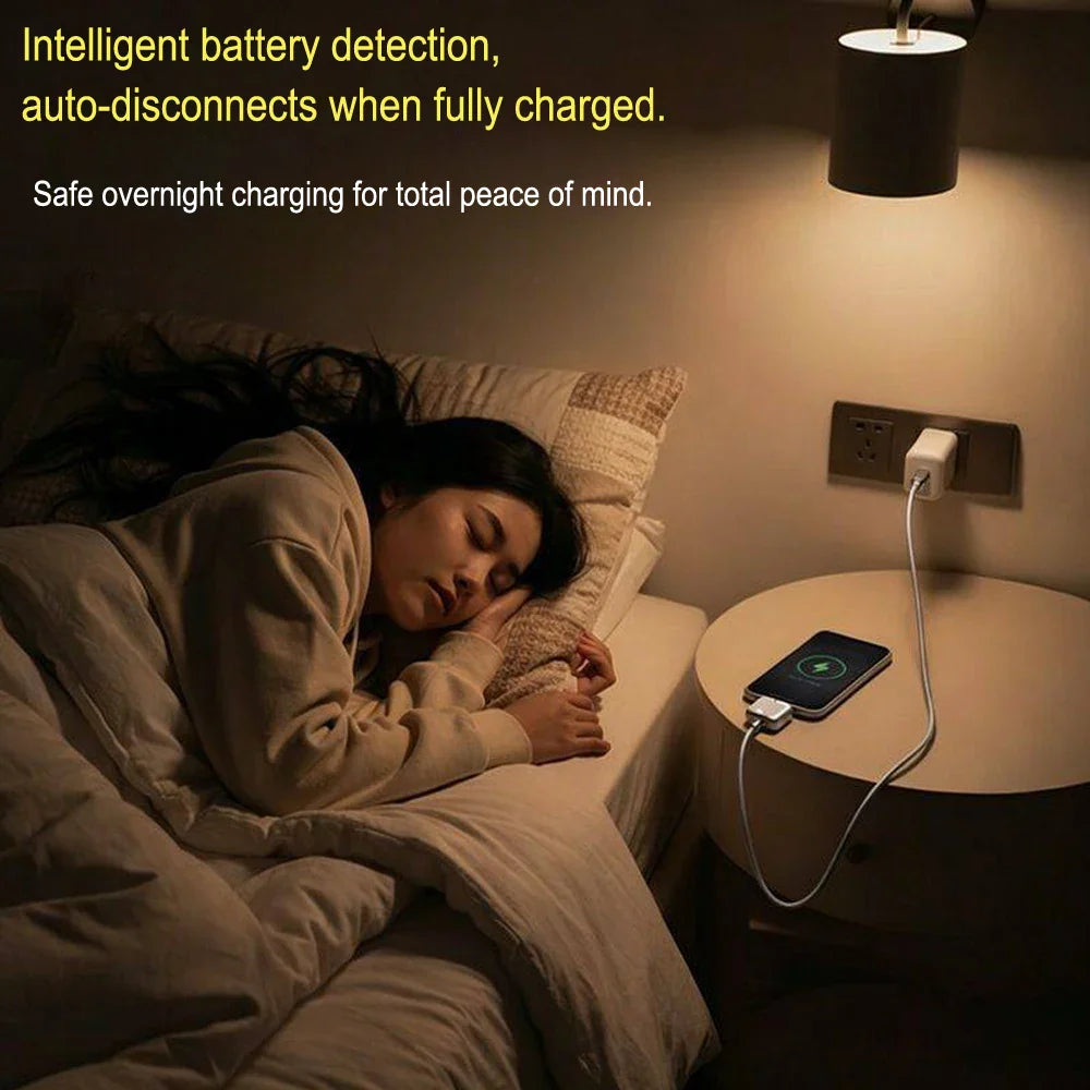 1pcs Power Bank with Separate Charger Plug,Fast Charging Portable Charger with Built-in Cable,Intelligent Battery Detection