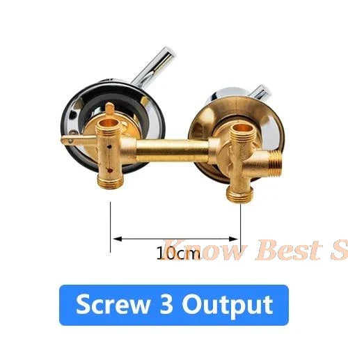 2/3/4/5 Ways Water Outlet Screw Thread Center Distance 10cm Mixing Valve Brass Bathroom Shower Mixer Faucet Tap Cabin