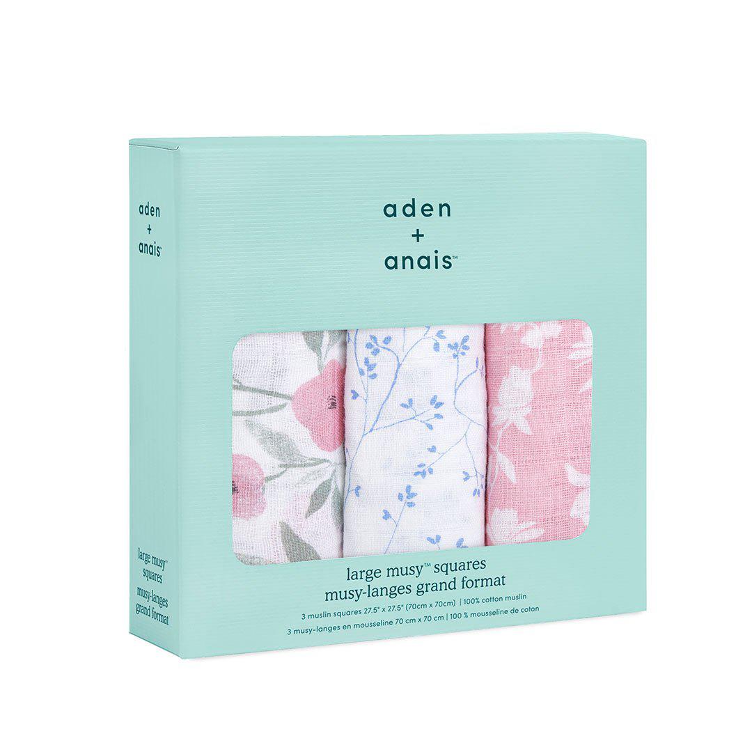 aden + anais Boutique Cotton Muslin Squares - 3 Pack - Ma Fleur