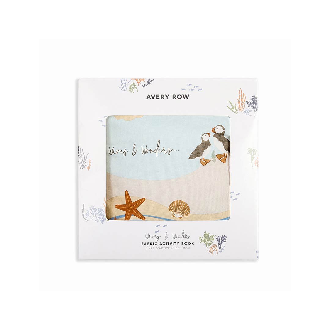 Avery Row Fabric Baby Book - Coastline