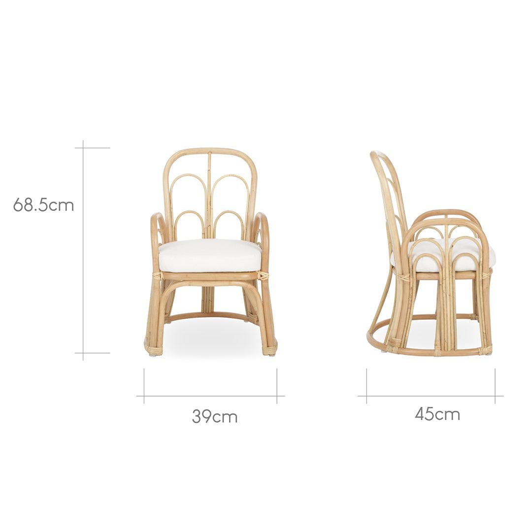 CuddleCo Aria Wave Toddler Chair - Rattan