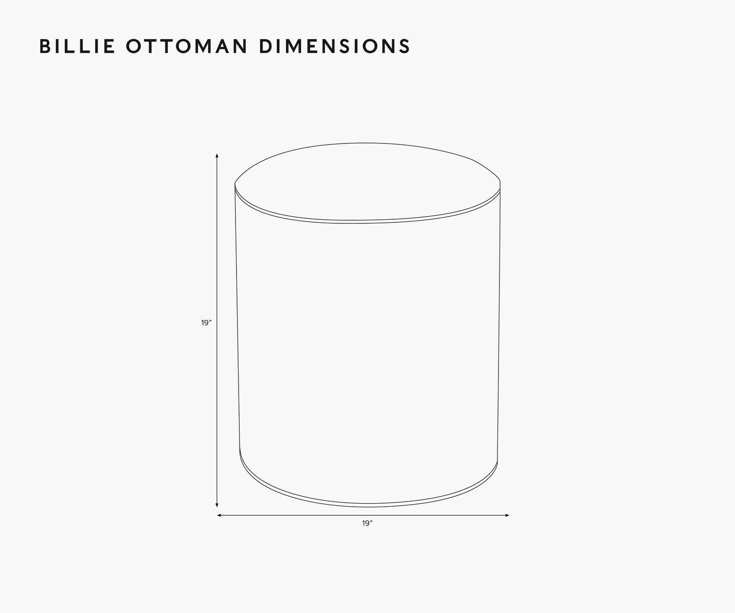 Billie Ottoman - Ditsy Dahlia Navy