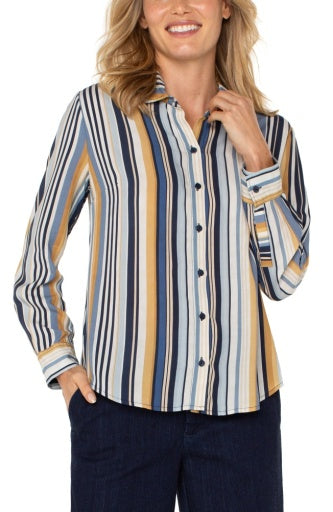 LS Button Front Woven Shirt