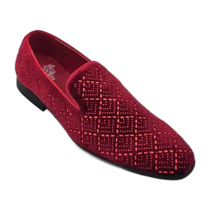 RB-110 Red velvet dress loafer for men – KCT Menswear