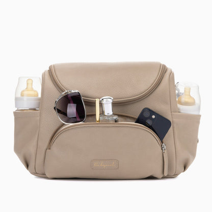 Babymel Lenni Vegan Leather Compact Changing Bag - Oat