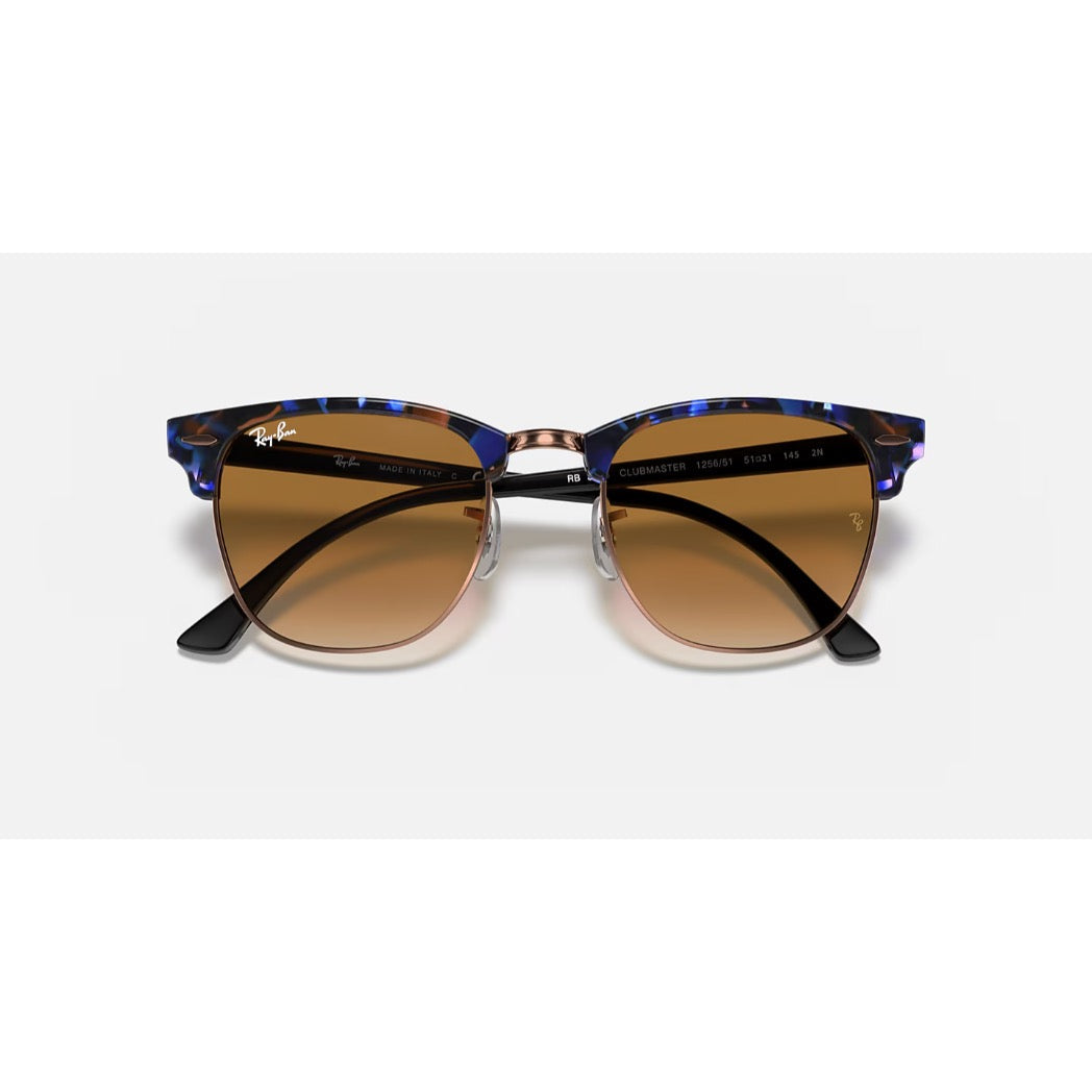 RAYBAN - CLUBMASTER | Spotted Brown/Blue w/ Brown Gradient