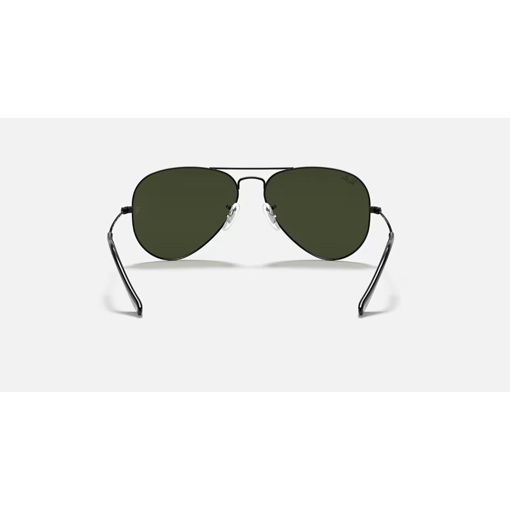 RAYBAN - AVIATOR | Black w/ Green