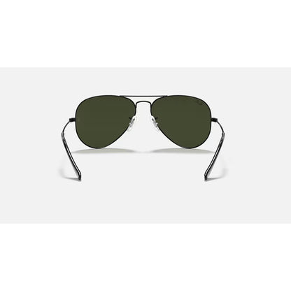 RAYBAN - AVIATOR | Black w/ Green