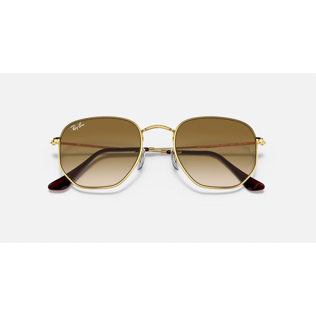 RAYBAN - HEXAGONAL | Arista Gold w/ Light Brown Gradient