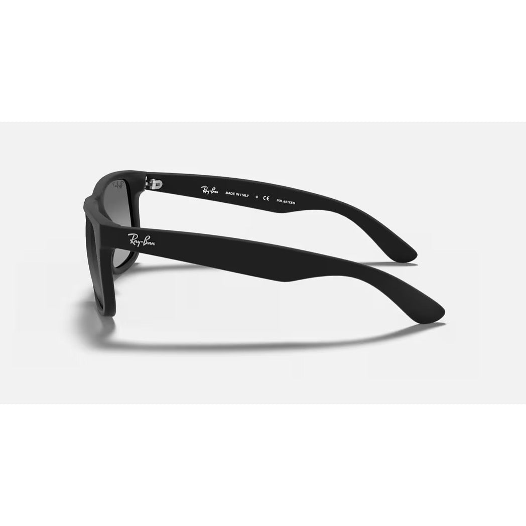 RAYBAN - JUSTIN | Black Rubber w/ Grey Polarized
