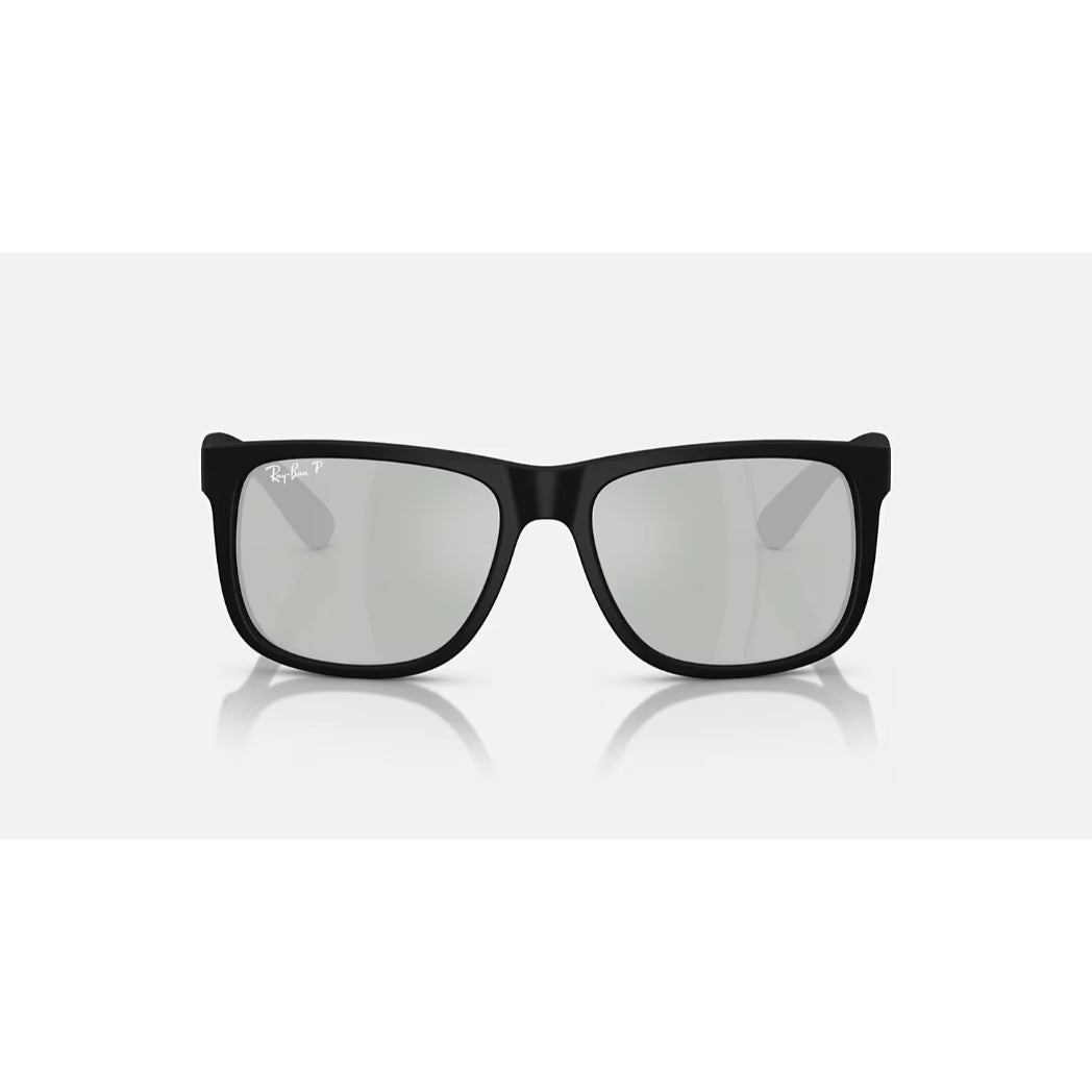 RAYBAN - JUSTIN | Black Rubber w/ Green Polarized