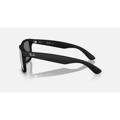 RAYBAN - JUSTIN | Black Rubber w/ Green Polarized