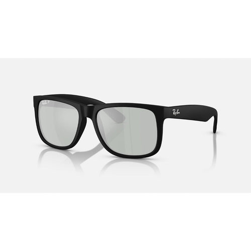 RAYBAN - JUSTIN | Black Rubber w/ Green Polarized