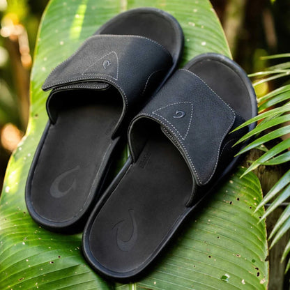 OLUKAI - NALU SLIDE (MENS) | BLACK