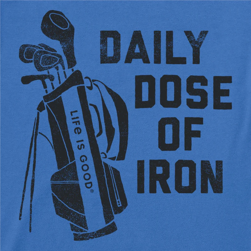 LIFE IS GOOD - MENS CRUSHER TEE | Daily Dose Golf Athletic Blue