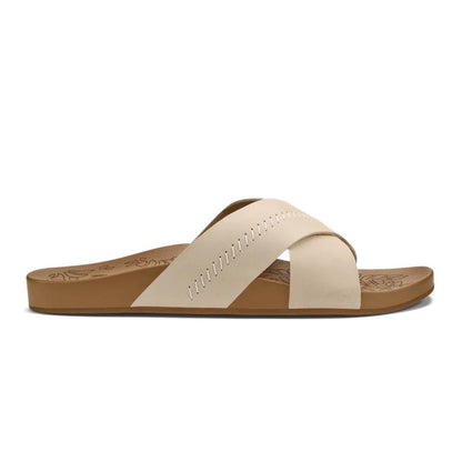 OLUKAI - KIPE'A 'OLU SLIDE (WOMENS) | Puka/Tan