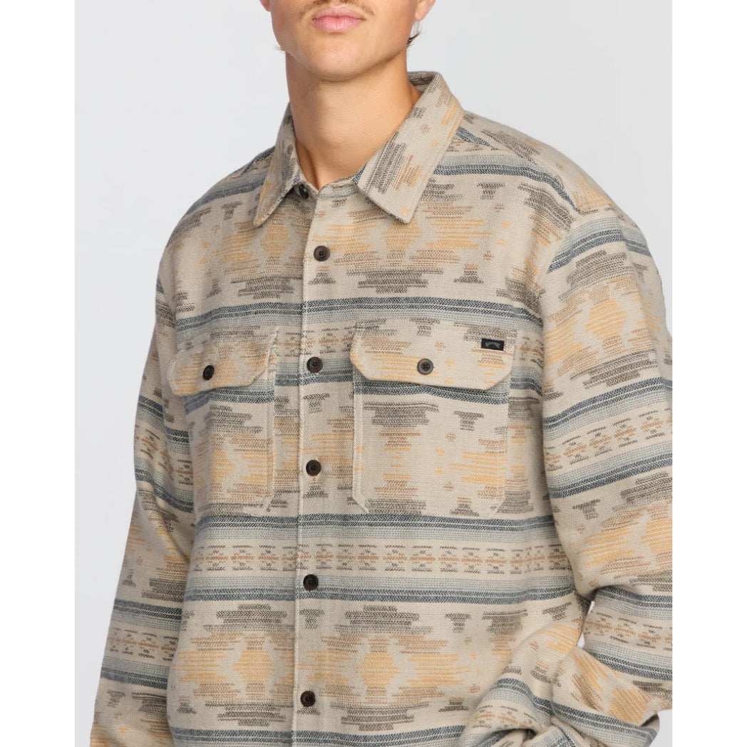 BILLABONG - OFFSHORE JACQUARD LONG SLEEVE FLANNEL SHIRT | SAND