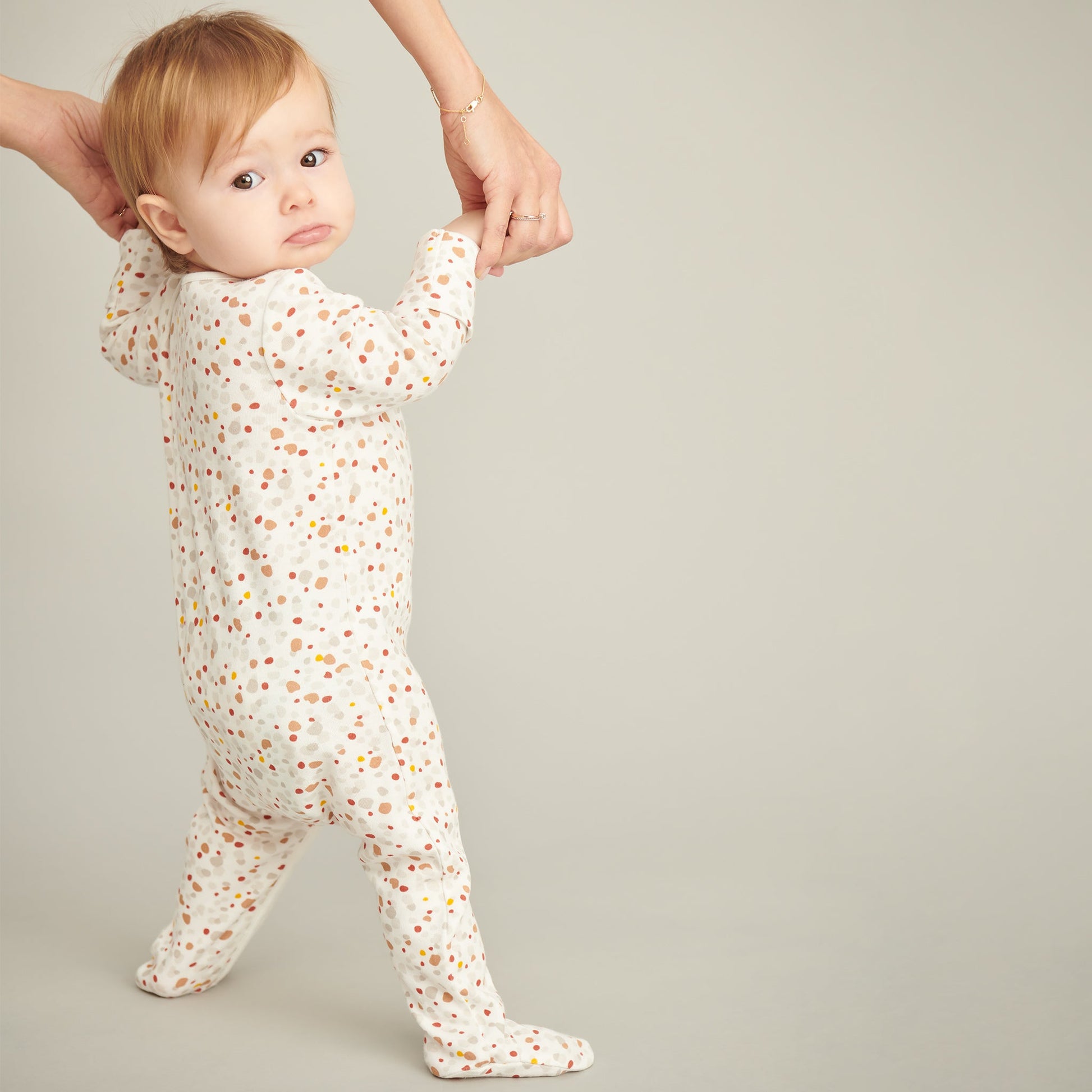 Caramel Zip-Up Sleepsuit 4 Pack