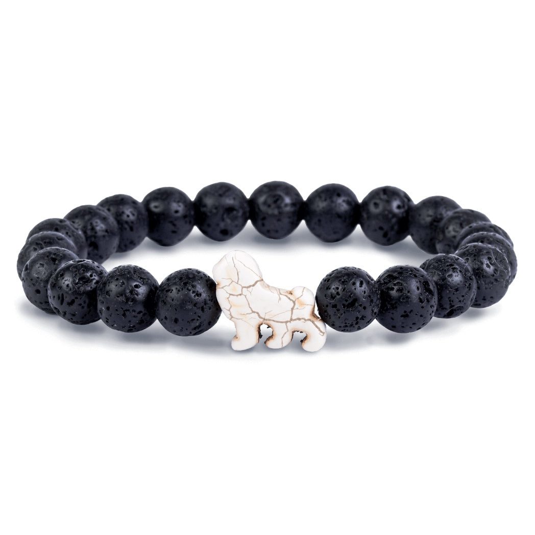 FAHLO - LION TRACKING BRACELET | LAVA STONE