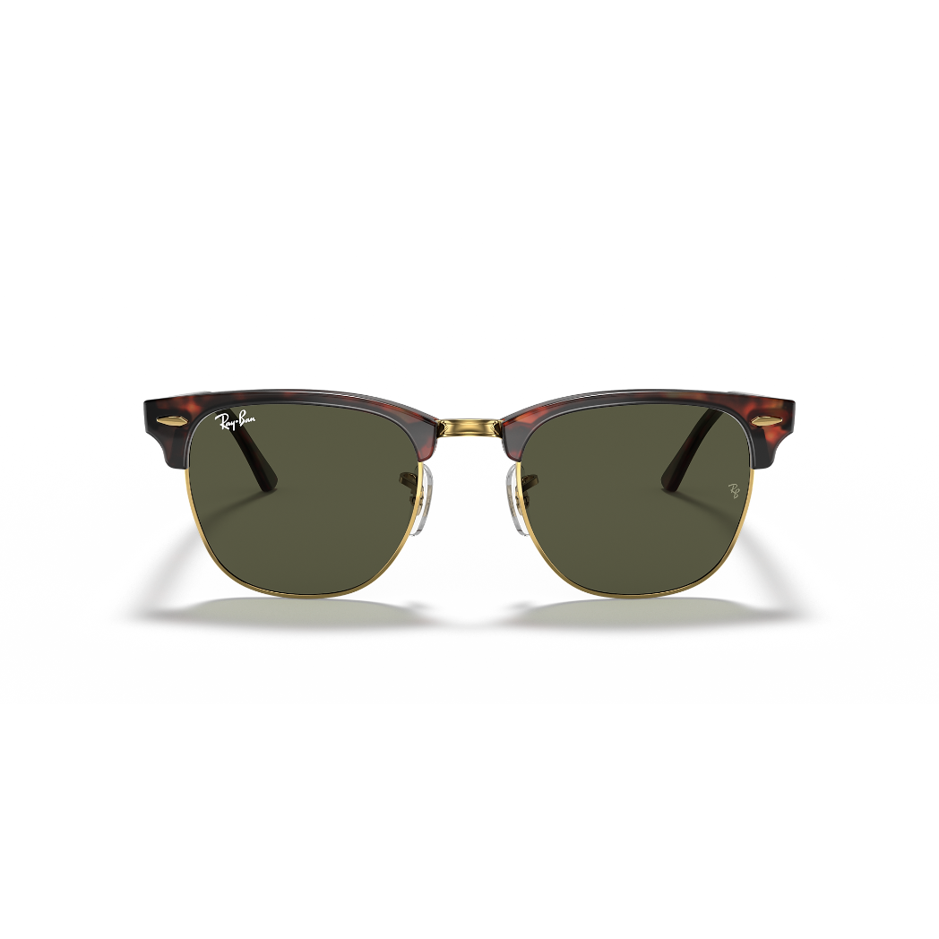 RAYBAN - CLUBMASTER | Tortoise Arista w/ Green