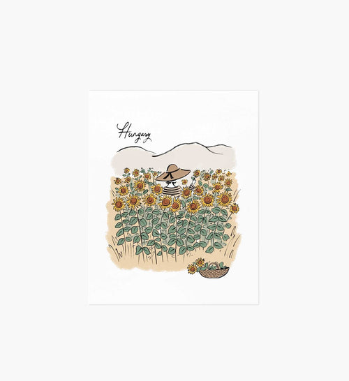 Hungary Travel Sketch Art Print