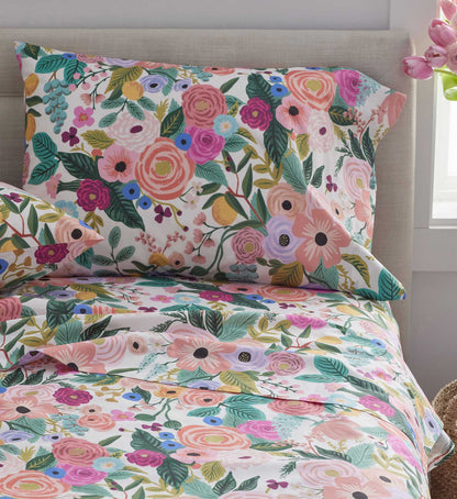 Percale Fitted Sheet - Garden Party