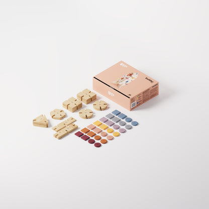 Bavvic Wooden Builder Set 48 pieces