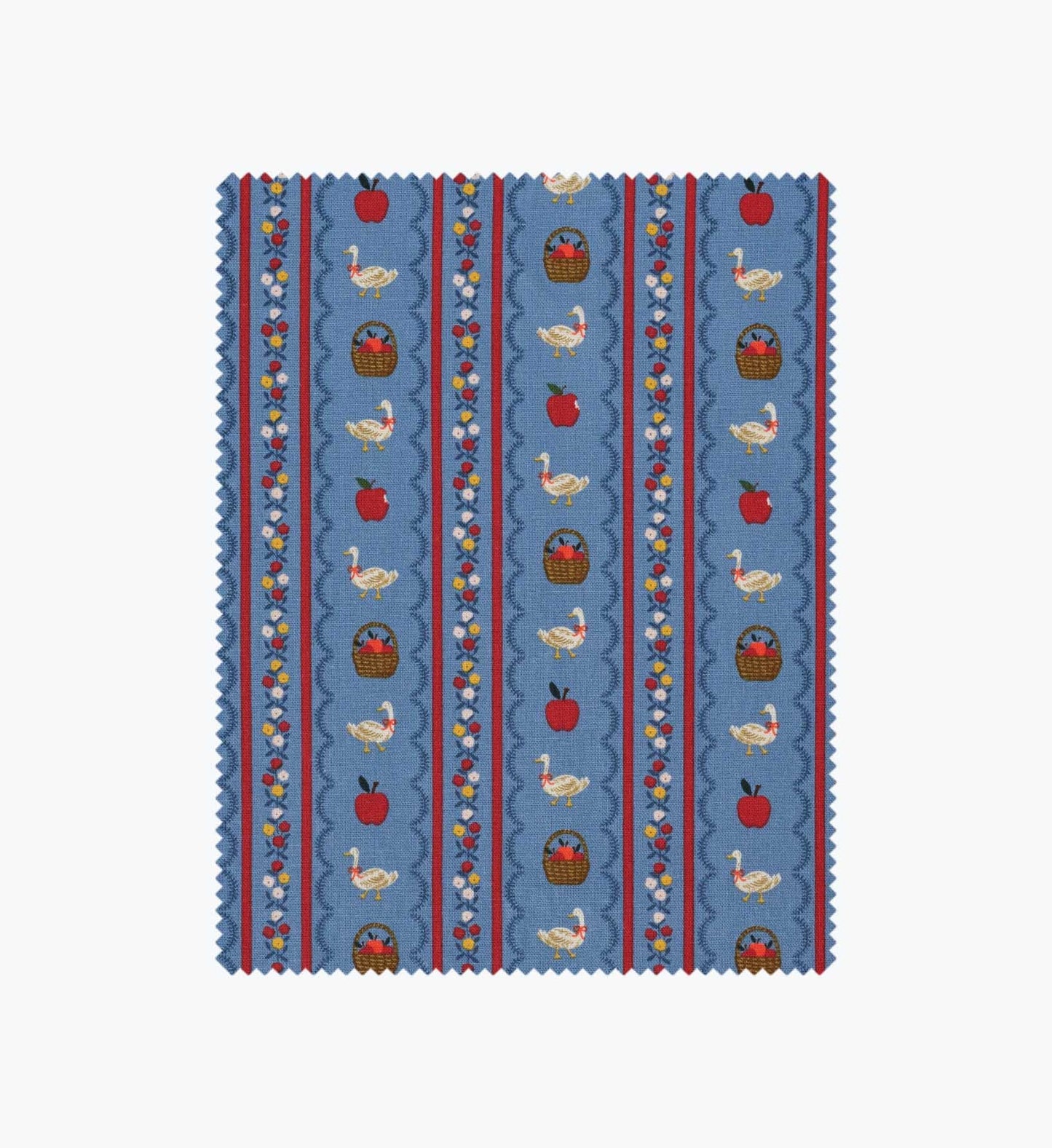 Farmhouse Stripe Canvas Fabric - Blue