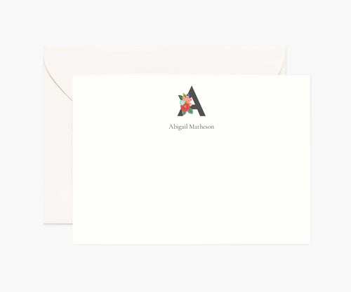 Monogram Personalized Stationery - A
