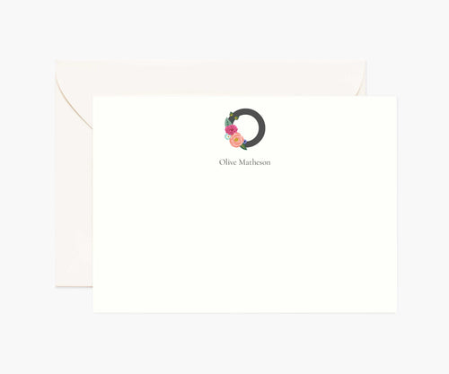 Monogram Personalized Stationery - O