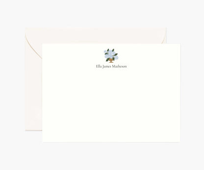 Floral Personalized Stationery  - Hydrangea Vase