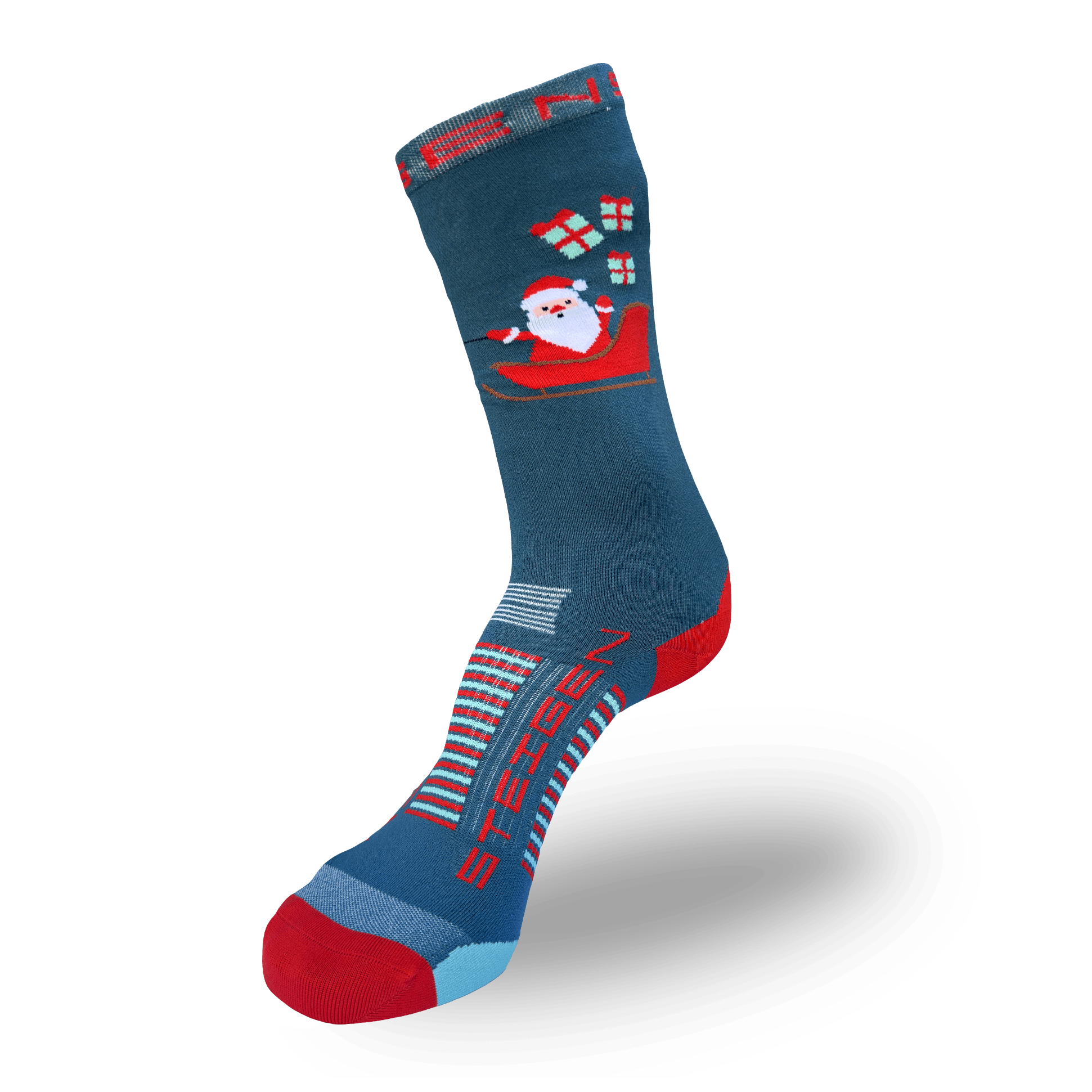 Steigen 3/4 Length Running Socks - Christmas Special Edition