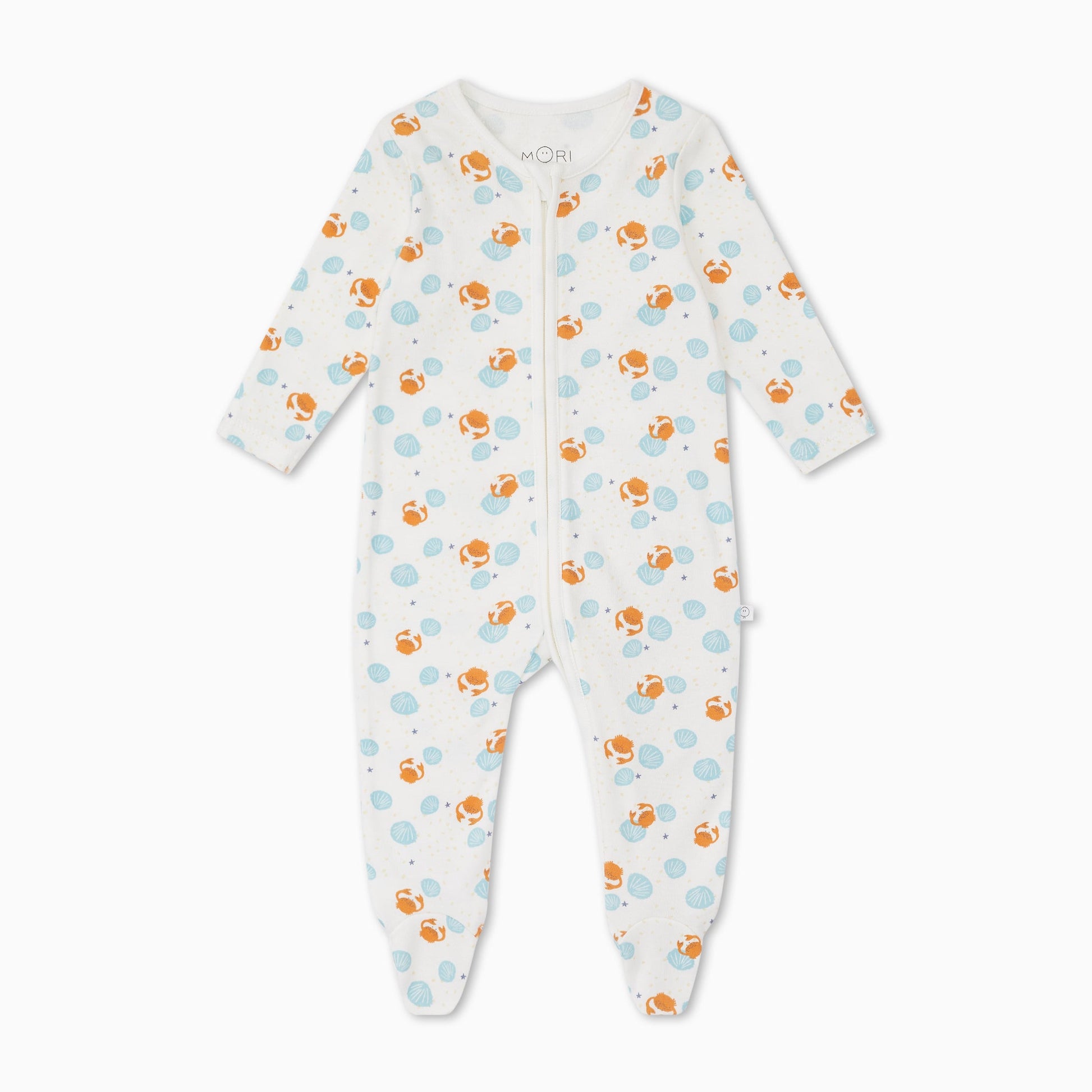 Crab & Shell Clever Zip Sleepsuit