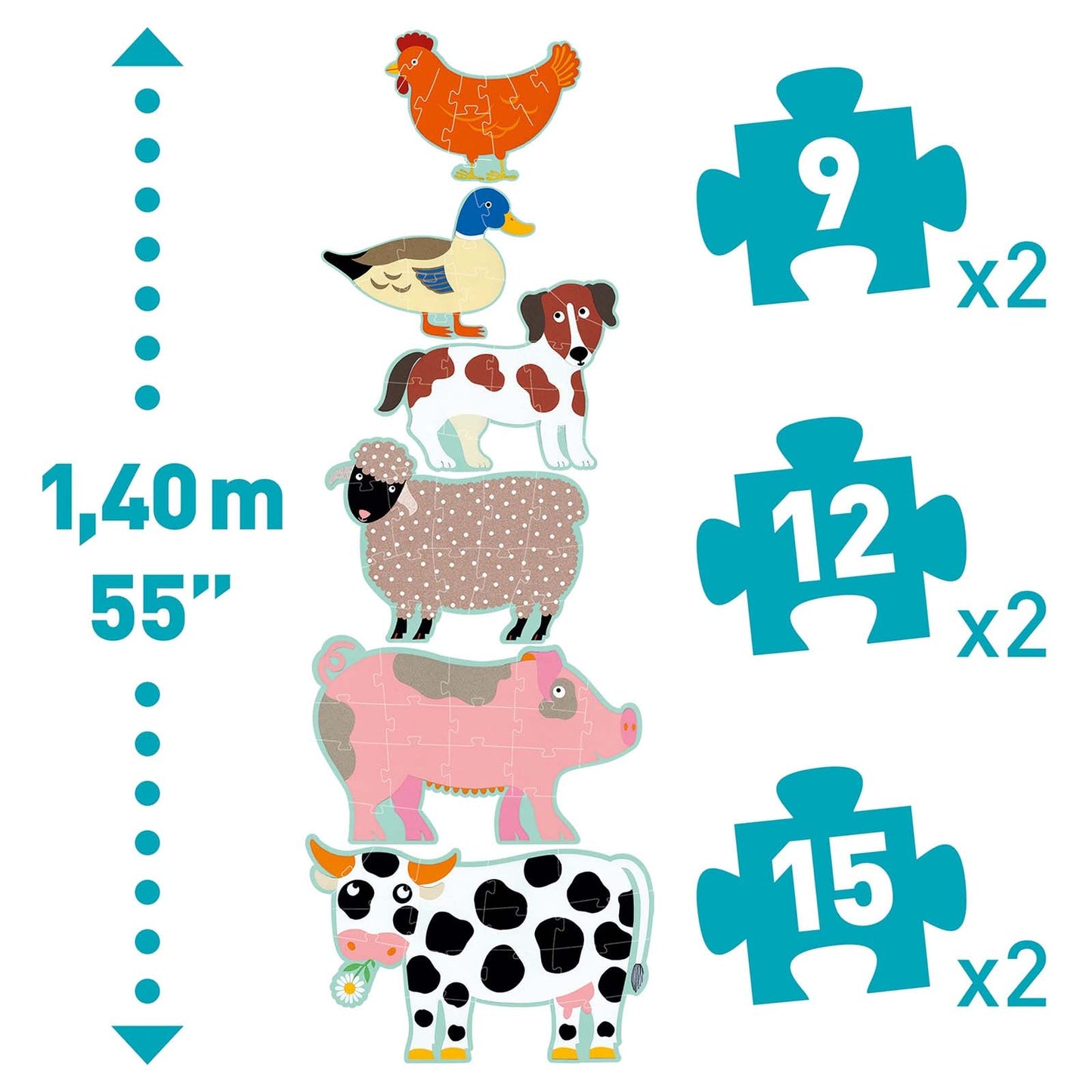 Djeco Honore and Friends Giant Puzzle