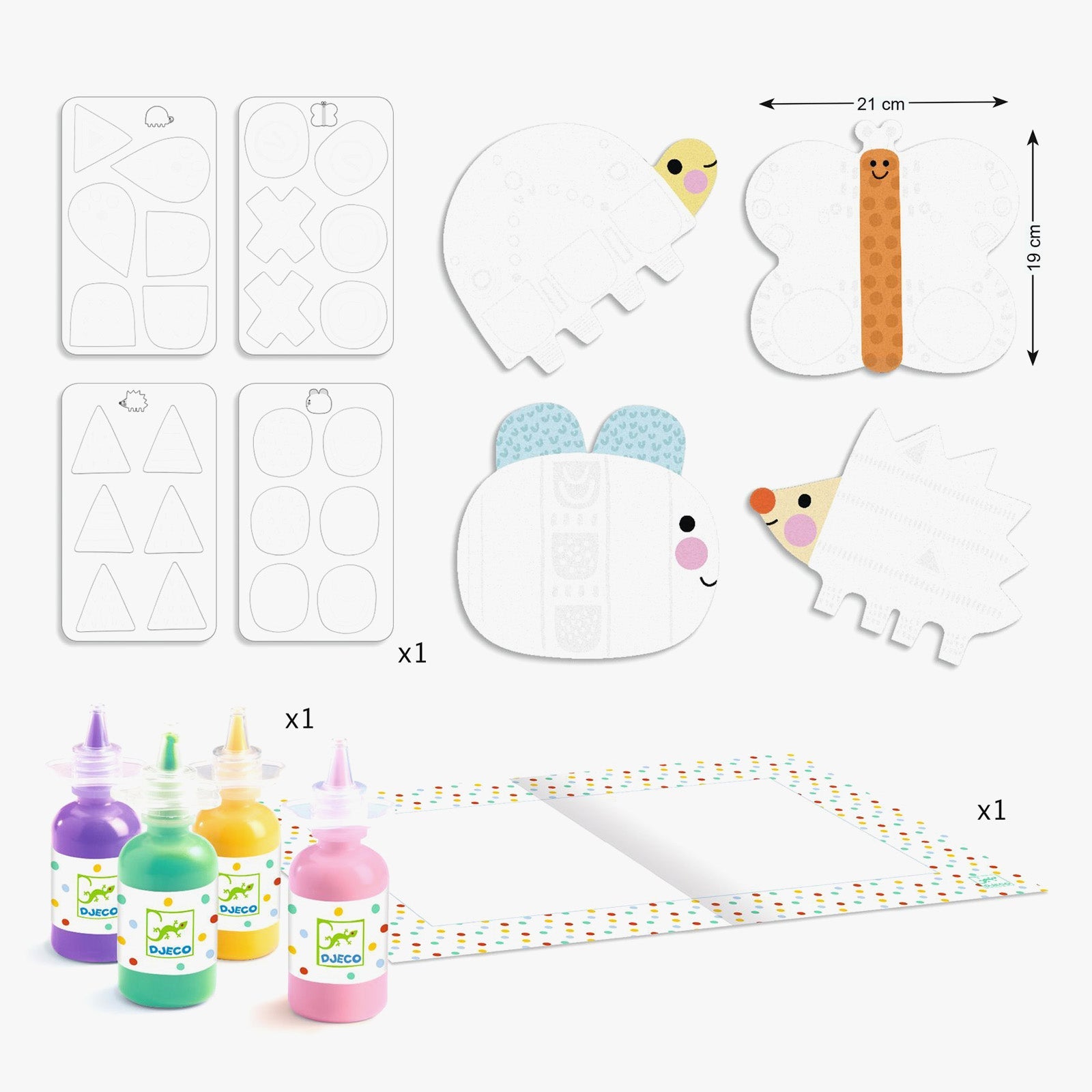 Djeco Small Forms Painting Set