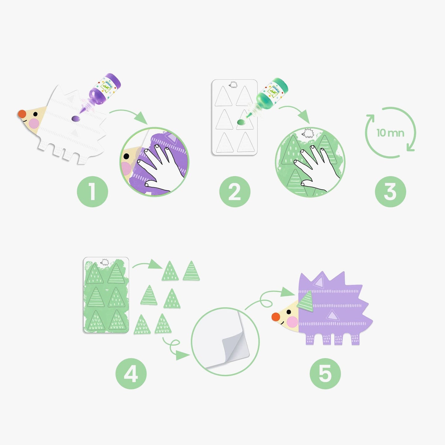 Djeco Small Forms Painting Set