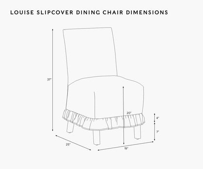 Louise Slipcover Dining Chair - Pomegranate