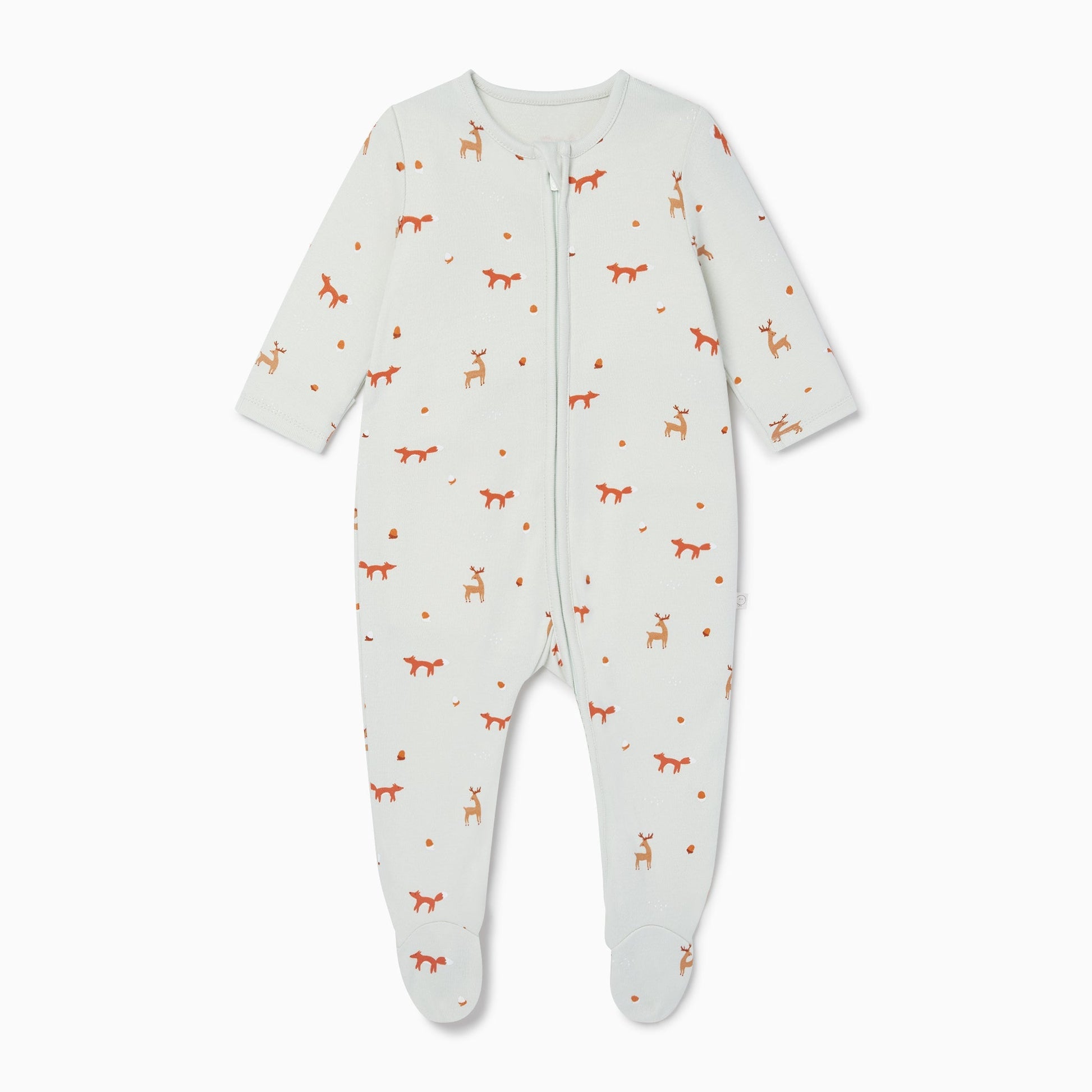 Fox Print Clever Zip Sleepsuit