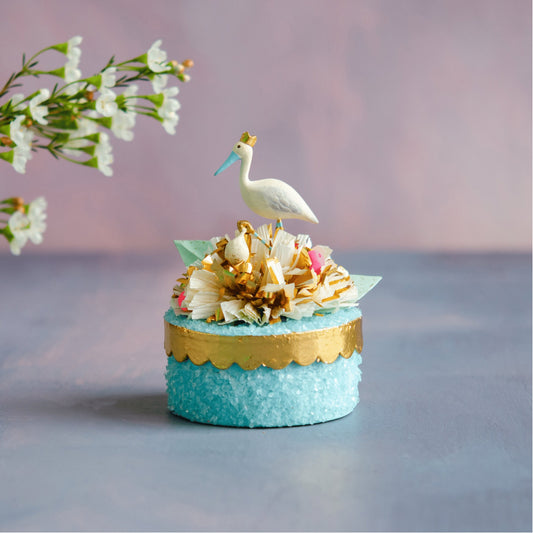 Stork Favor Box - Blue