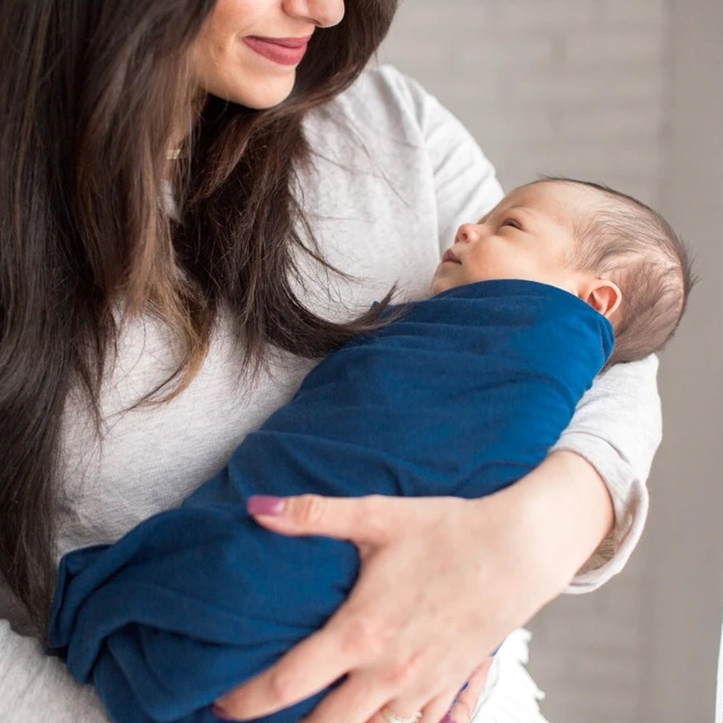 Navy Single Knit Swaddle Blanket