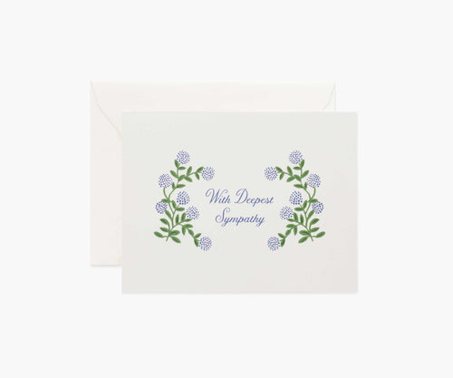 Hydrangea Sympathy Card - Single Card