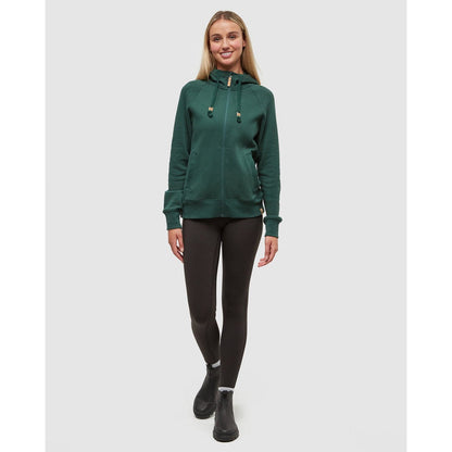 TENTREE - WOMENS ZIP ELM HOODIE | Forest Pine