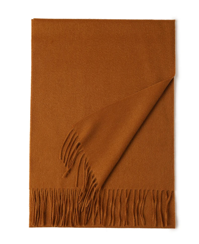 Designer Luxury Fashion Winter Ladies Wool Scarf Stoles Custom Embroidery logo Women Plain Color Wool Scarves Shawl for Women